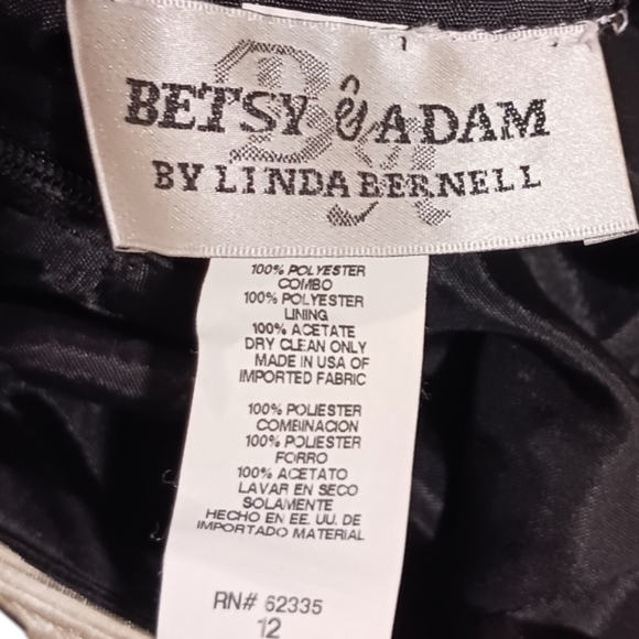 Betsy & Adam Halter Satin Mermaid Gown - Picture 11 of 15